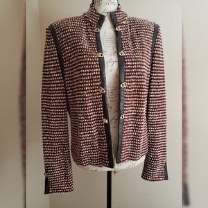 St John Collection Tweed Knit Jacket Size 10